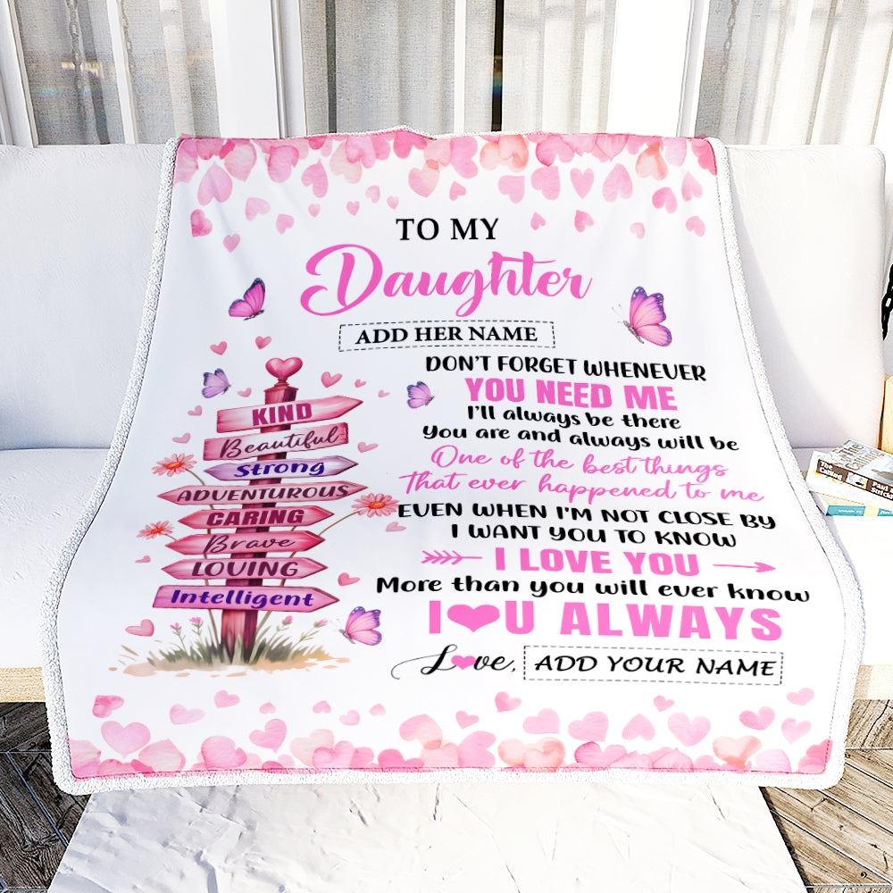 Personalized To My Daughter Gifts From Mom Dad Mother Blanket Kind Beautiful Birthday Gifts For Daughter Graduation Valentines Wedding Christmas Fleece Blanket | teecentury