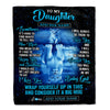 Personalized To My Daughter Gifts From Mom Dad Mother Blanket Sometimes Lion Daughter Birthday Gifts Graduation Christmas Customized Fleece Throw Blanket | teecentury