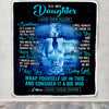 Personalized To My Daughter Gifts From Mom Dad Mother Blanket Sometimes Lion Daughter Birthday Gifts Graduation Christmas Customized Fleece Throw Blanket | teecentury