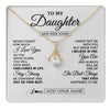 Alluring Beauty Necklace 18K Yellow Gold Finish | 1 | Personalized To My Daughter Gifts From Mom Dad Necklace I Love You Thoughtful Keepsake Gift For Daughter Birthday Graduation Christmas Gift Box Message Card | https://teecentury.