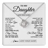 Love Knot Necklace 14K White Gold Finish | 1 | Personalized To My Daughter Gifts From Mom Dad Necklace I Love You Thoughtful Keepsake Gift For Daughter Birthday Graduation Christmas Gift Box Message Card | https://teecentury.