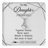 Alluring Beauty Necklace 14K White Gold Finish | 1 | Personalized To My Daughter Gifts From Mom Dad Necklace Together Forever With Heartfelt Message Daughter Birthday Christmas Custom Gift Box Message Card | https://teecentury.
