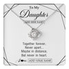 Love Knot Necklace 14K White Gold Finish | 1 | Personalized To My Daughter Gifts From Mom Dad Necklace Together Forever With Heartfelt Message Daughter Birthday Christmas Custom Gift Box Message Card | https://teecentury.