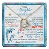 Forever Love Necklace 18K Yellow Gold Finish | 1 | Personalized To My Daughter Gifts Necklace Dolphin From Mom Dad My Sunshine For Jewelry Daughter Birthday Gift Christmas Custom Gift Box Message Card | https://teecentury.
