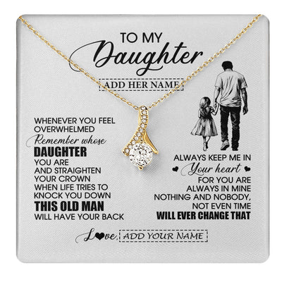 Alluring Beauty Necklace 18K Yellow Gold Finish | 1 | Personalized To My Daughter Gifts Necklace From Dad Father Whenever Man Unique Birthday Gifts For Daughter Graduation Christmas Custom Gift Box Message Card | teecentury.myshopify