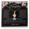 Alluring Beauty Necklace 18K Yellow Gold Finish | 1 | Personalized To My Daughter Gifts Necklace From Mom Dad Mother Father Love Precious Daughter Birthday Graduation Christmas Customized Gift Box Message Card | teecentury
