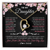 Forever Love Necklace 18K Yellow Gold Finish | 1 | Personalized To My Daughter Gifts Necklace From Mom Dad Mother Father Love Precious Daughter Birthday Graduation Christmas Customized Gift Box Message Card | teecentury