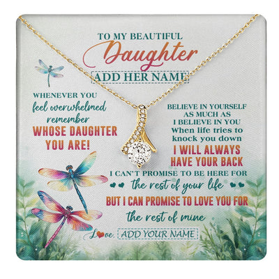 Alluring Beauty Necklace 18K Yellow Gold Finish | 1 | Personalized To My Daughter Gifts Necklace From Mom Dad Mother Whenever You Feel Dragonfly Daughter Birthday Gifts Christmas Custom Gift Box Message Card | https://teecentury.