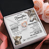 Interlocking Hearts Necklace Stainless Steel & Rose Gold Finish | 2 | Personalized To My Daughter Gifts Necklace From Mom Dad Whenever Wolf Unique Birthday Gifts For Daughter Graduation Christmas Custom Gift Box Message Card | https://teecentury.