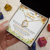 Forever Love Necklace 18K Yellow Gold Finish | 2 | Personalized To My Daughter Gifts Necklace From Mom Mother Dad I Closed My Eyes Sunflower Best Daughter Birthday Gifts Christmas Custom Gift Box Message Card | teecentury.myshopify