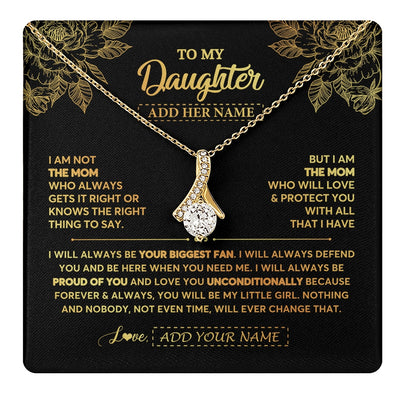 Alluring Beauty Necklace 18K Yellow Gold Finish | 1 | Personalized To My Daughter Gifts Necklace From Mom Mother Meaningful Family Jewelry Birthday Gifts For Daughter Christmas Custom Gift Box Message Card | https://teecentury.