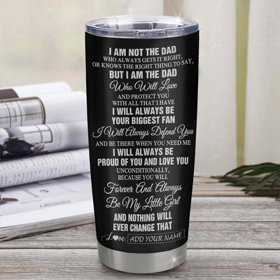 Personalized To My Daughter Gifts Tumbler From Dad Father Biggest Fan Birthday Gifts For Daughter From Dad Daughter Christmas Custom Stainless Steel Travel Mug | teecentury