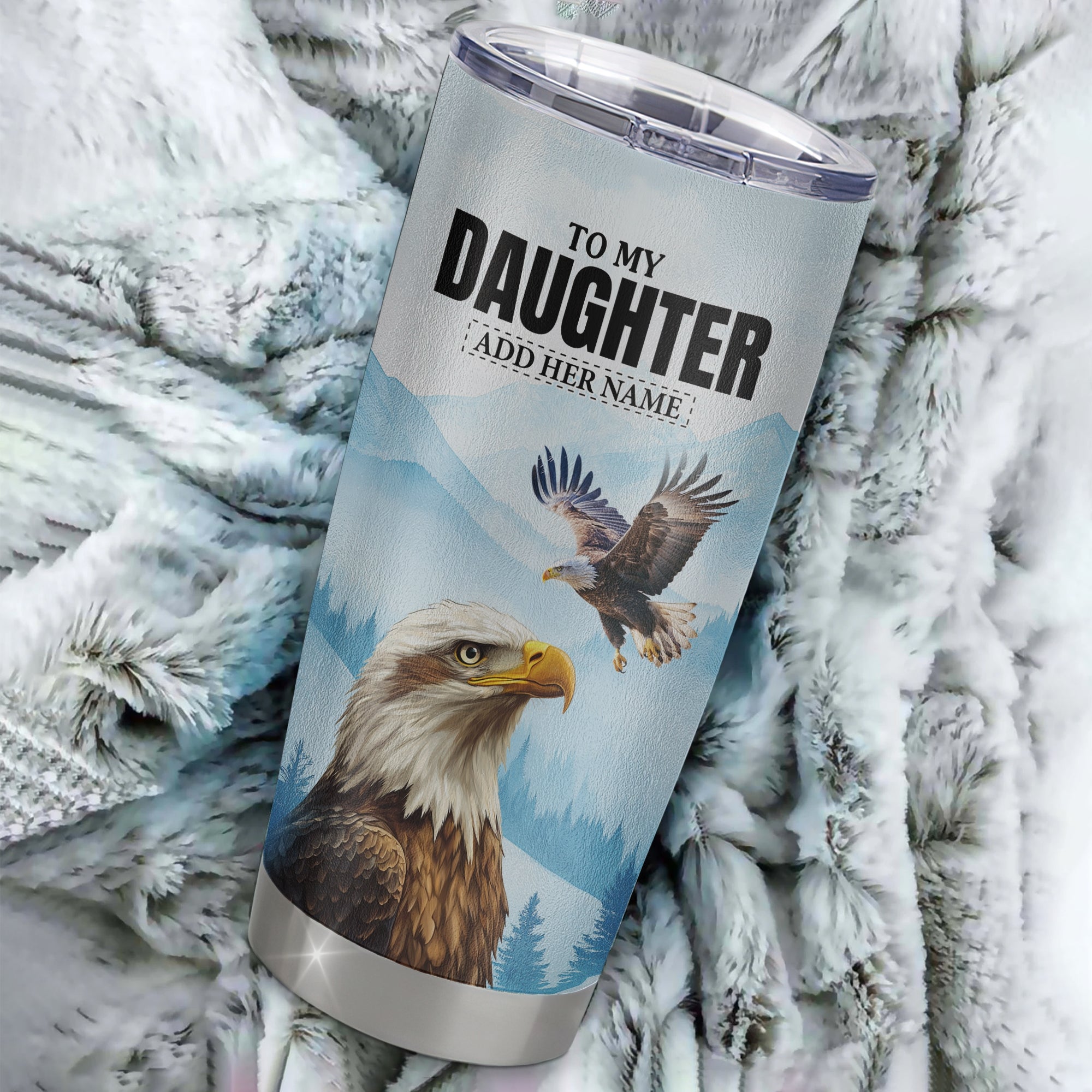 Personalized To My Daughter Gifts Tumbler From Mom Dad Eagle My Only Wish For You Daughter Birthday Gifts Graduation Christmas Custom Stainless Steel Cup Travel Mug | teecentury