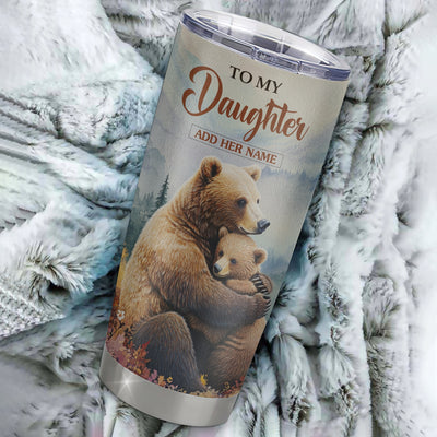 Personalized To My Daughter Gifts Tumbler From Mom Dad Whenever Bear Unique Birthday Gifts For Daughter Graduation Christmas Custom Stainless Steel Cup Travel Mug | teecentury