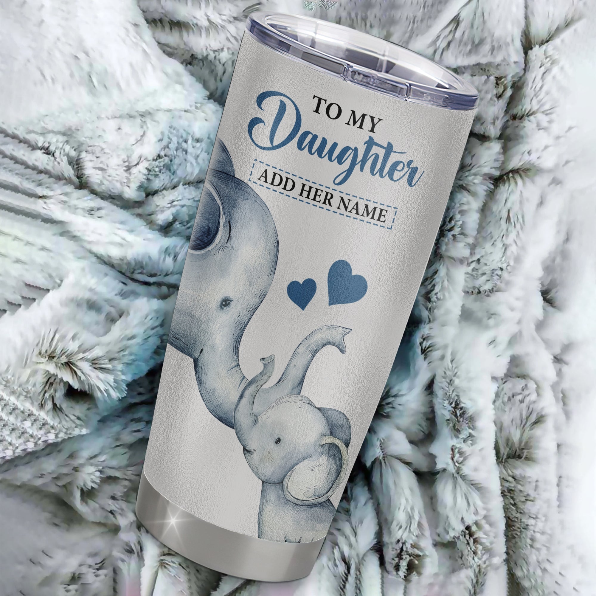 Personalized To My Daughter Gifts Tumbler From Mom Dad Whenever Elephant Unique Birthday Gifts For Daughter Graduation Christmas Custom Stainless Steel Cup Travel Mug | teecentury
