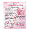 Personalized To My Daughter In Law Gifts Blanket From Mom Mothers Day Gifts For Future Daughter In Law Women Birthday Wedding Present Custom Fleece Blanket | teecentury