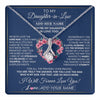 Alluring Beauty Necklace 14K White Gold Finish | 1 | Personalized To My Daughter In Law Gifts Necklace From Mother In Law Bonus Daughter In Law Honor Pendant Jewelry Birthday Customized Gift Box Message Card | teecentury