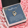 Forever Love Necklace 18K Yellow Gold Finish | Personalized To My Daughter In Law Necklace Welcome Into Our Family Daughter In Law Her Wedding Day Jewelry Birthday Christmas Customized Gift Box Message Card | teecentury