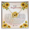 Interlocking Hearts Necklace 18K Yellow Gold Finish | Personalized To My Daughter In Law Necklace from Mother In Law I Will Forever Love You Daughter In Law Jewelry Birthday Wedding Day Customized Message Card | teecentury