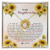 Love Knot Necklace 18K Yellow Gold Finish | Personalized To My Daughter In Law Necklace from Mother In Law I Will Forever Love You Daughter In Law Jewelry Birthday Wedding Day Customized Message Card | teecentury