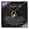 Forever Love Necklace 18K Yellow Gold Finish | Personalized To My Daughter In Law Necklace from Mother In Law You Are My Bonus Daughter Jewelry Birthday Wedding Day Christmas Customized Message Card | teecentury