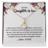 Alluring Beauty Necklace 18K Yellow Gold Finish | Personalized To My Daughter In Law Necklace from Stepmom Stepmother You're More Than Just A Daughter In Law Birthday Jewelry Customized Gift Box Message Card | teecentury