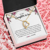 Forever Love Necklace 18K Yellow Gold Finish | Personalized To My Daughter In Law Necklace from Stepmom Stepmother You're More Than Just A Daughter In Law Birthday Jewelry Customized Gift Box Message Card | teecentury