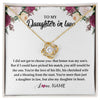 Love Knot Necklace 18K Yellow Gold Finish | Personalized To My Daughter In Law Necklace from Stepmom Stepmother You're More Than Just A Daughter In Law Birthday Jewelry Customized Gift Box Message Card | teecentury