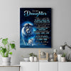 Personalized To My Daughter Lion Canvas From Dad Father Today Is A Good Day Daughter Gifts Birthday Graduation Christmas Custom Wall Art Print Framed Canvas | teecentury