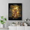 Personalized To My Daughter Lion Canvas From Mom Mother Never Forget That I Love You Daughter Birthday Gifts Graduation Christmas Custom Wall Art Print Framed Canvas | teecentury
