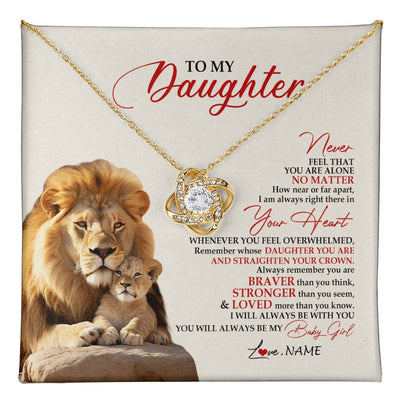 Father Daughter 18k Gold Necklace To My Daughter Never Forget That I l – AZ  Family Gifts