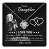 Love Knot Necklace 14K White Gold Finish | 1 | Personalized To My Daughter Necklace From Dad Father I Love You Little Girl Daughter Birthday Graduation Christmas Jewelry Customized Gift Box Message Card | teecentury