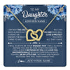 Interlocking Hearts Necklace 18K Yellow Gold Finish | 1 | Personalized To My Daughter Necklace From Dad Father Proud Of You Birthday Gifts For Daughter Jewelry Gifts Christmas Custom Gift Box Message Card | https://teecentury.