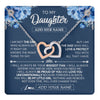 Interlocking Hearts Necklace Stainless Steel & Rose Gold Finish | 1 | Personalized To My Daughter Necklace From Dad Father Proud Of You Birthday Gifts For Daughter Jewelry Gifts Christmas Custom Gift Box Message Card | https://teecentury.