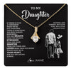 Alluring Beauty Necklace 18K Yellow Gold Finish | 1 | Personalized To My Daughter Necklace From Dad Father You Are Always In Mine Beautiful Daughter Birthday Jewelry Graduation Christmas With Gift Box Message Card | teecentury