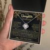 Love Knot Necklace 14K White Gold Finish | 2 | Personalized To My Daughter Necklace From Dad Father Your Biggest Fan Birthday Gifts For Daughter Gifts Christmas Jewelry Custom Gift Box Message Card | teecentury.myshopify