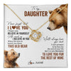 Love Knot Necklace 18K Yellow Gold Finish | 1 | Personalized To My Daughter Necklace From Dad Mom Never Forget That I Love You Bear Daughter Birthday Graduation Christmas Customized Gift Box Message Card | teecentury