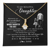 Alluring Beauty Necklace 18K Yellow Gold Finish | Personalized To My Daughter Necklace From Dad Whenever You Feel Overwhelmed Daughter Jewelry Birthday Graduation Christmas Customized Message Card | teecentury