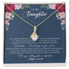 Alluring Beauty Necklace 18K Yellow Gold Finish | Personalized To My Daughter Necklace From Mom Dad Father You Are My Greatest Gift Daughter Birthday Christmas Customized Jewelry Gift Box Message Card | teecentury