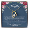 Forever Love Necklace 18K Yellow Gold Finish | Personalized To My Daughter Necklace From Mom Dad Father You Are My Greatest Gift Daughter Birthday Christmas Customized Jewelry Gift Box Message Card | teecentury