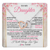 Interlocking Hearts Necklace Stainless Steel & Rose Gold Finish | 1 | Personalized To My Daughter Necklace From Mom Dad Inspirational I Love You Daughter Birthday Jewelry Graduation Christmas Customized Gift Box Message Card | teecentury