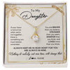 Alluring Beauty Necklace 18K Yellow Gold Finish | 1 | Personalized To My Daughter Necklace From Mom Dad Mother Always Keep Me In Your Heart Daughter Birthday Graduation Christmas Customized Gift Box Message Card | teecentury