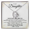 Forever Love Necklace | Personalized To My Daughter Necklace From Mom Dad Mother Father Never Forget That I Love You Daughter Birthday Christmas Customized Gift Box Message Card | teecentury