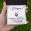 Love Knot Necklace | Personalized To My Daughter Necklace From Mom Dad Mother Father Never Forget That I Love You Daughter Birthday Christmas Customized Gift Box Message Card | teecentury