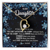 Forever Love Necklace 18K Yellow Gold Finish | Personalized To My Daughter Necklace From Mom Dad Mother Whisper Back I Am The Storm Daughter Jewelry Birthday Graduation Christmas Customized Message Card | teecentury