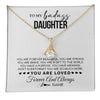 Alluring Beauty Necklace 18K Yellow Gold Finish | 1 | Personalized To My Daughter Necklace From Mom Dad Mother You Are Forever Beautiful Daughter Birthday Graduation Christmas Customized Gift Box Message Card | teecentury