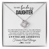 Love Knot Necklace | Personalized To My Daughter Necklace From Mom Dad Mother You Are Forever Beautiful Daughter Birthday Graduation Christmas Customized Gift Box Message Card | teecentury