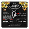Forever Love Necklace 14K White Gold Finish | 1 | Personalized To My Daughter Necklace From Mom Dad Mother You Will Never Lose Sunflower Daughter Birthday Gifts Graduation Christmas Gift Box Message Card | teecentury.myshopify