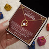 Forever Love Necklace 18K Yellow Gold Finish | 2 | Personalized To My Daughter Necklace From Mom Dad You'Ll Always Be My Baby Girl Daughter Birthday Graduation Christmas Customized Gift Box Message Card | teecentury