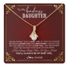 Alluring Beauty Necklace 18K Yellow Gold Finish | 1 | Personalized To My Daughter Necklace From Mom Dad You'll Always Be My Daughter Birthday Graduation Christmas Customized Gift Box Message Card | teecentury